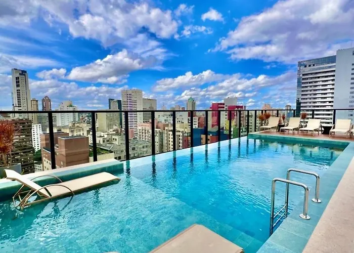 Apart Stúdio All Batel - Piscina Borda Infinita aquecida - Colchão massageador - Próx ao Shopping